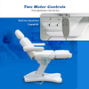 White ELectric Massage Table Podiatry Tattoo Facial Chair