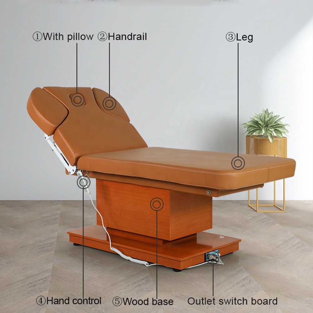 Luxury Beauty Spa Salon Furniture Physiotherapy Treatment Table Massage Bed