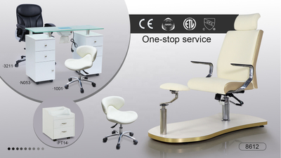 Beauty Nail Salon Furniture No Plumbing Hydraulic Lift Swivel Recline Foot Spa Pedicure Chair