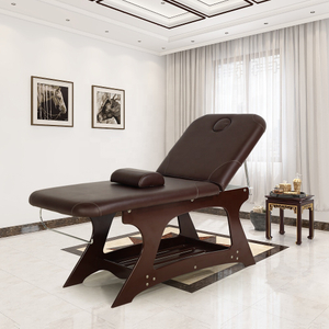Cheap Price Luxury Modern Spa Beauty Salon Furniture Cosmetic Facial Treatment Physiotherapy Table Solid Wood Thai Massage Bed