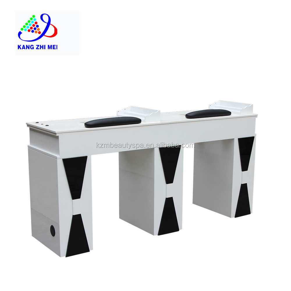 Double Manicure Table Nail Tech Desk with Dust Collector - Kangmei