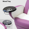 Elegant Purple Pipeless Whirlpool Foot Spa Pedicure Chair with LED Light