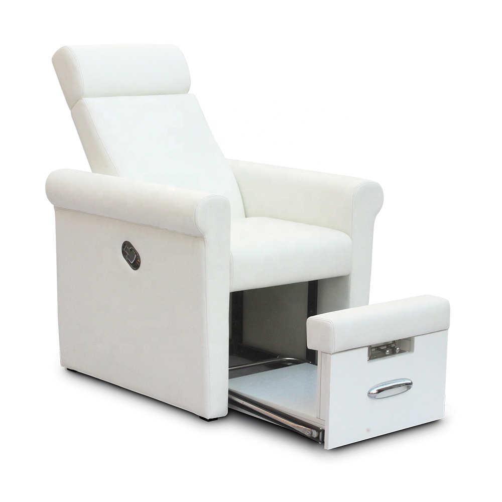 White No Plumbing Sofa Foot Spa Manicure Pedicure Chair For Sale