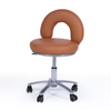 PU Leather Rolling Stool with Mid Back Height Adjustable Office Computer Medical Home Drafting Swivel Task Chair with Wheels