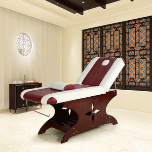 Stationary Massage Table Extra Wide Adjustable Spa Bed