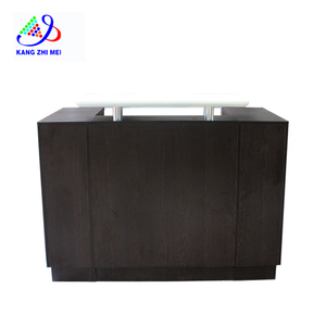 Small Black Reception Counter Front Desk for Salon -Kangmei