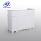 Modern Luxury Beauty Salon Furniture Wooden High Gloss White Front Reception Desk Counter Table