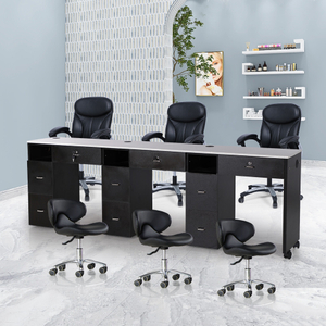 Triple Manicure Table Nail Salon Tech Desk Station - Kangmei