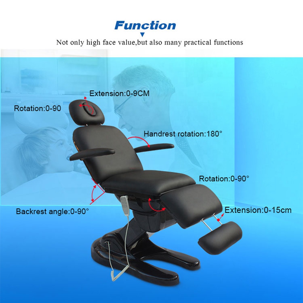 Spa Salon Cosmetic Electric Beauty Treatment Massage Table Facial Bed Podiatry Chair