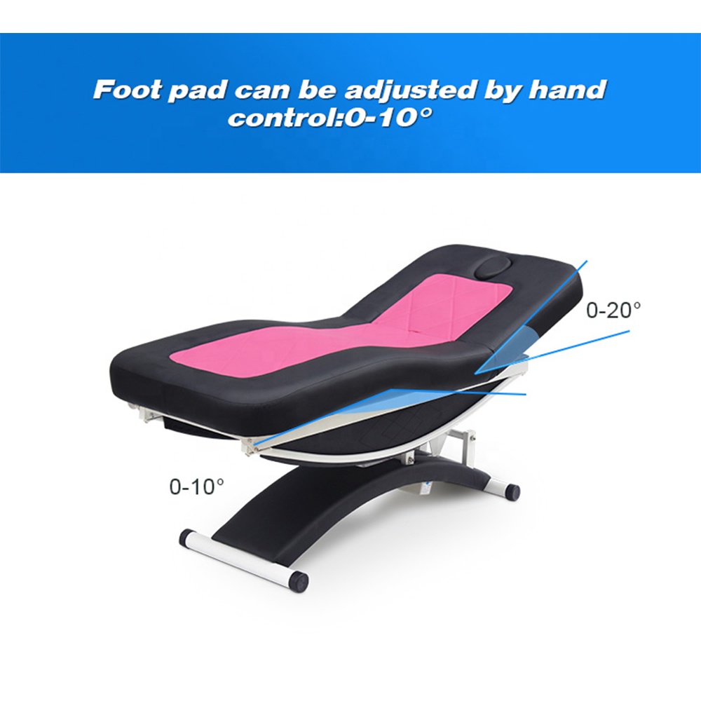Cheap Luxury Body Therapy Spa Treatment Salon Cosmetic 3 Electric Motor Extension Pink Beauty Lash Facial Bed Wide Massage Table