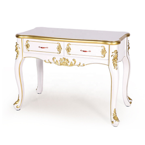 White Vintage Royal Antique Nail Desk Manicure Table - Kangmei
