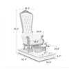 Royal Pipeless Foot Spa High Back Queen Throne Pedicure Chair